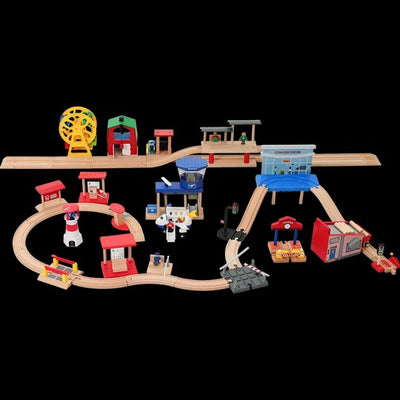 Wooden Train Set  -Super Toy Mart