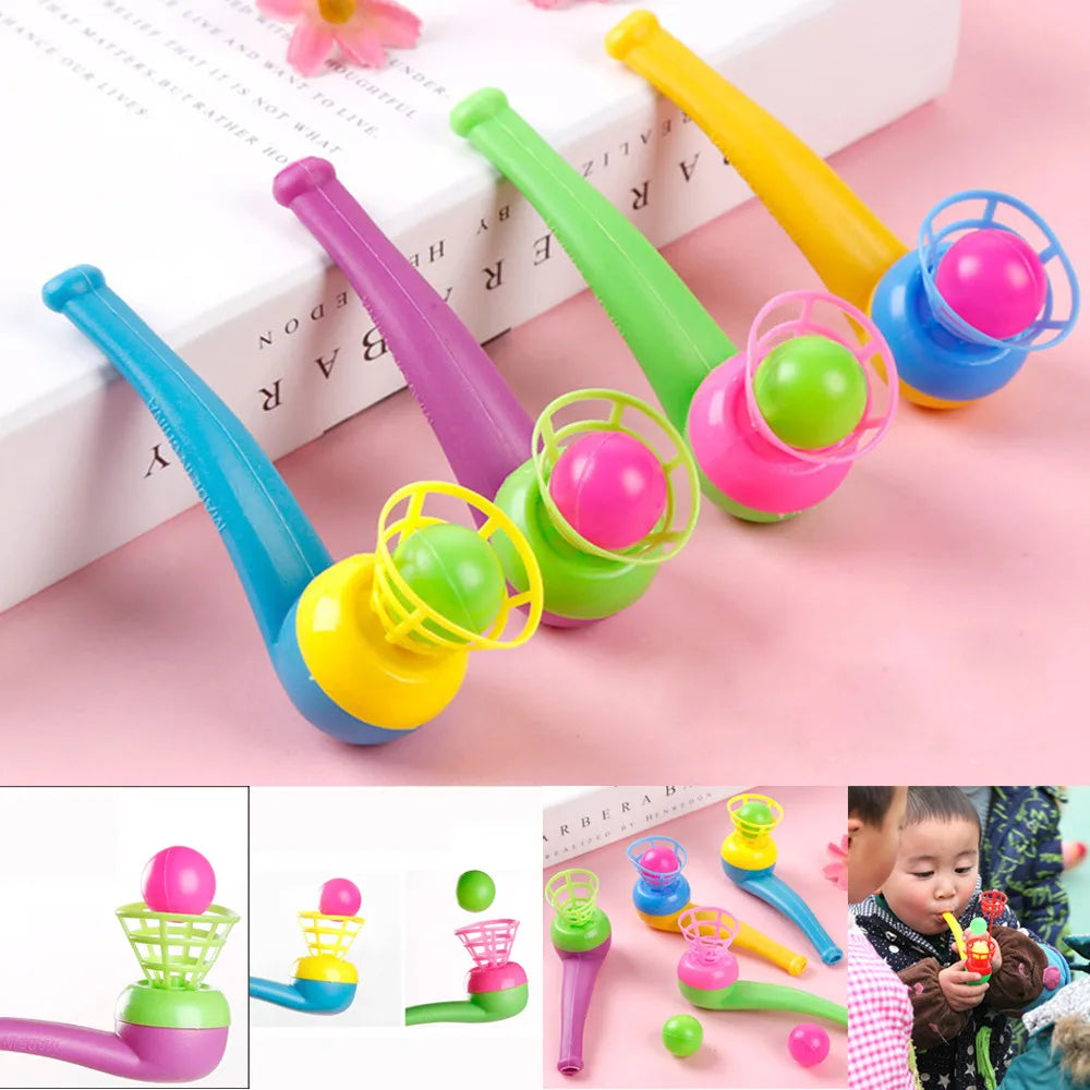 Suspended Blow Pipe Blow Ball Rod Board Game for Children Balance Training Floating Blowing Ball Board Game Family Kids Toy