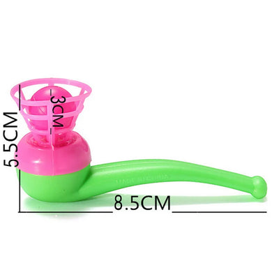 1Pcs New Cute Little Toy Tobacco Pipe Blowing Ball Nostalgia Suspended Ball Classic Childhood Toys Educational Toys For Children