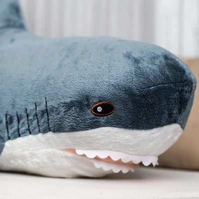 30/45/60/80CM Popular Shark Plush Toys Simulation Shark Dolls Stuffed Soft Animal Reading Pillow Cushion for Baby Kids