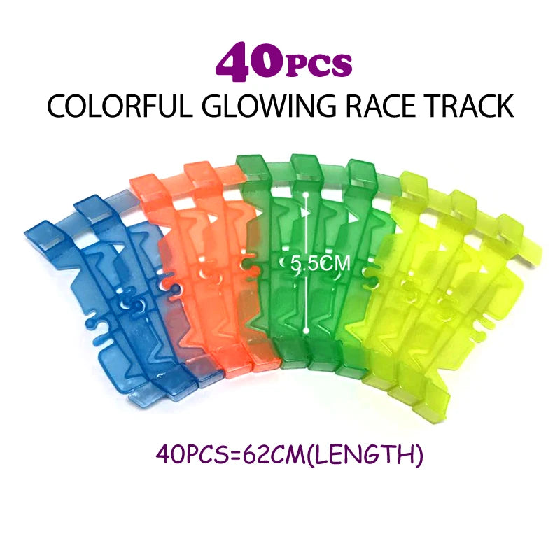 CarsTrack Train Replacement Only, Multi-Color Light Up Flashing LED Glow in The Dark Trains-Supertoymart