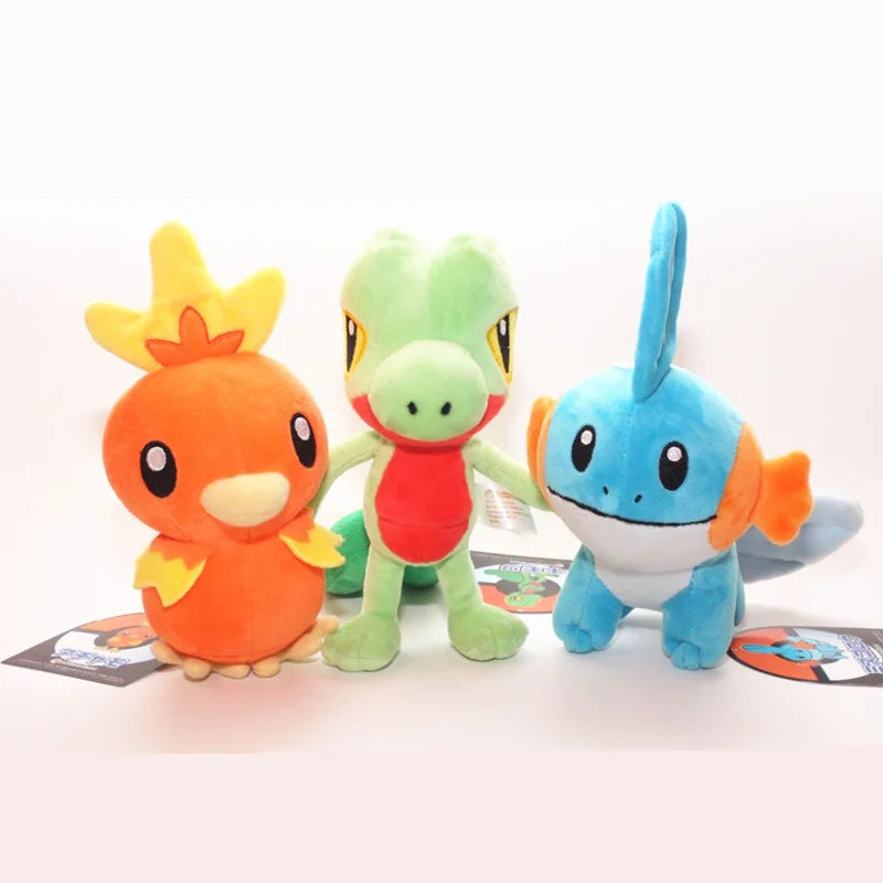 Anime Pokemon Stuffed Doll Torchic Treecko Mudkip Kawaii Pikachu Plush Toy Christmas Halloween Gifts For Children