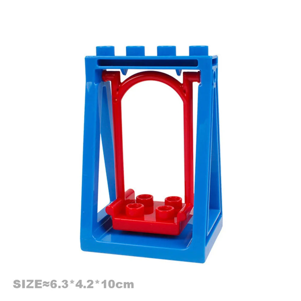 Swing Slide Ferris Wheel Big Size Building Blocks Compatible With Brand Accessories Bricks Toys For Children Kids Gifts