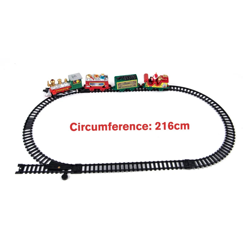 2022 Christmas Electric Rail Car Building Block 216cm Track Set Transportation Toy Brick Train Xmas 2022 New Years Gift Rail Car