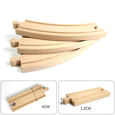 New Wooden Railway Track All Kinds Fork Rail Bifurcation Beech Wood Track Accessories Fit for Thomos Wooden Tracks Toy Kids Gift