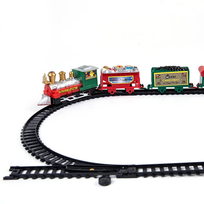 2022 Christmas Electric Rail Car Building Block Track Set Transportation Toy Brick Train Xmas New Years Gift Rail Car