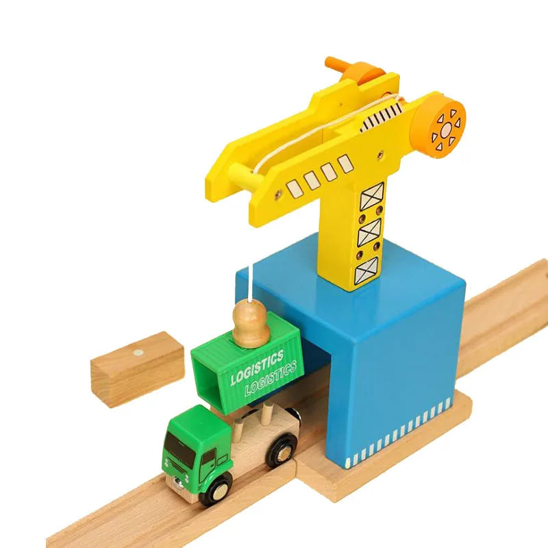 Wood Magnetic Train Plane Wooden Track Railway Helicopter Car Truck Accessories Toy For Kids Fit Wood Biro Tracks