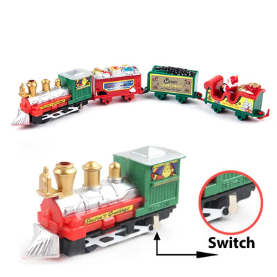 2022 Christmas Electric Rail Car Building Block Track Set Transportation Toy Brick Train Xmas New Years Gift Rail Car