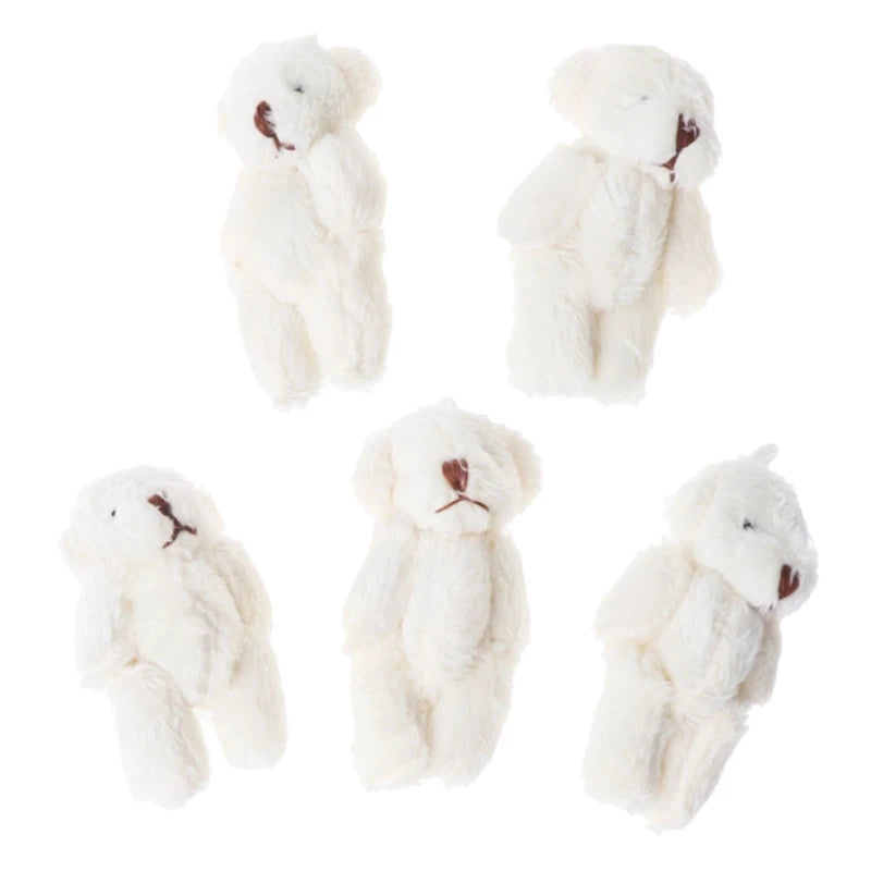 5PCS Kawaii Small Bears Plush Soft Toys Pearl Velvet Dolls Gifts Mini Teddy Bear MAY7-A