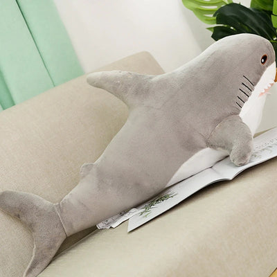 Giant Shark Plush Toy Soft Stuffed Funny Animal Reading Pillow for Birthday Gifts Cushion Doll Gift For Children Baby Toy