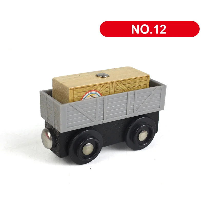 Wooden Train Track Car Magnetic Train-Supertoymart