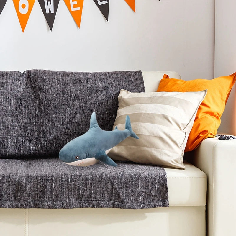 Giant Shark Plush Toy Soft Stuffed Funny Animal Reading Pillow for Birthday Gifts Cushion Doll Gift For Children Baby Toy