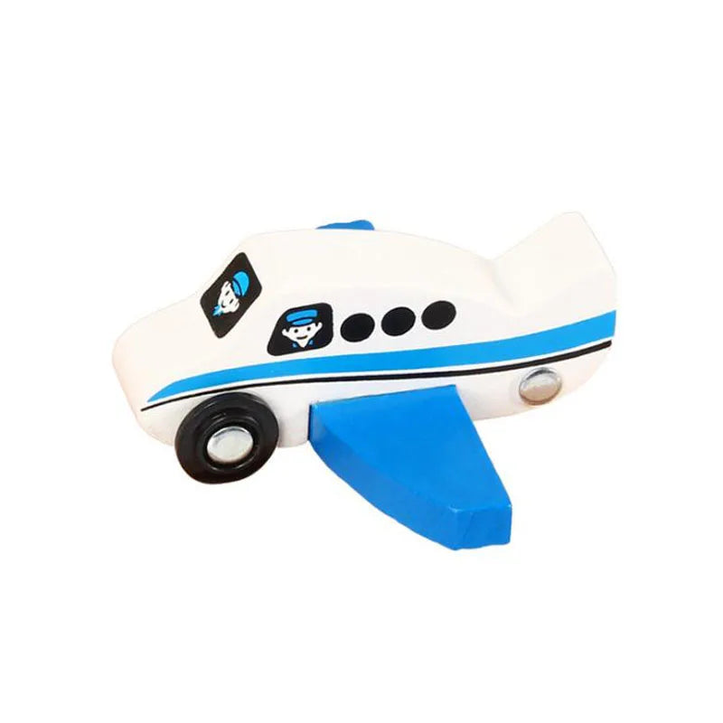 Wood Magnetic Train Plane Wooden Track Railway Helicopter Car Truck Accessories Toy For Kids Fit Wood Biro Tracks