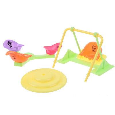 Girl Play House Doll Amusement Park For Doll Slide Amusement Park Slide Swing Accessories Doll Swing Toy Accessories