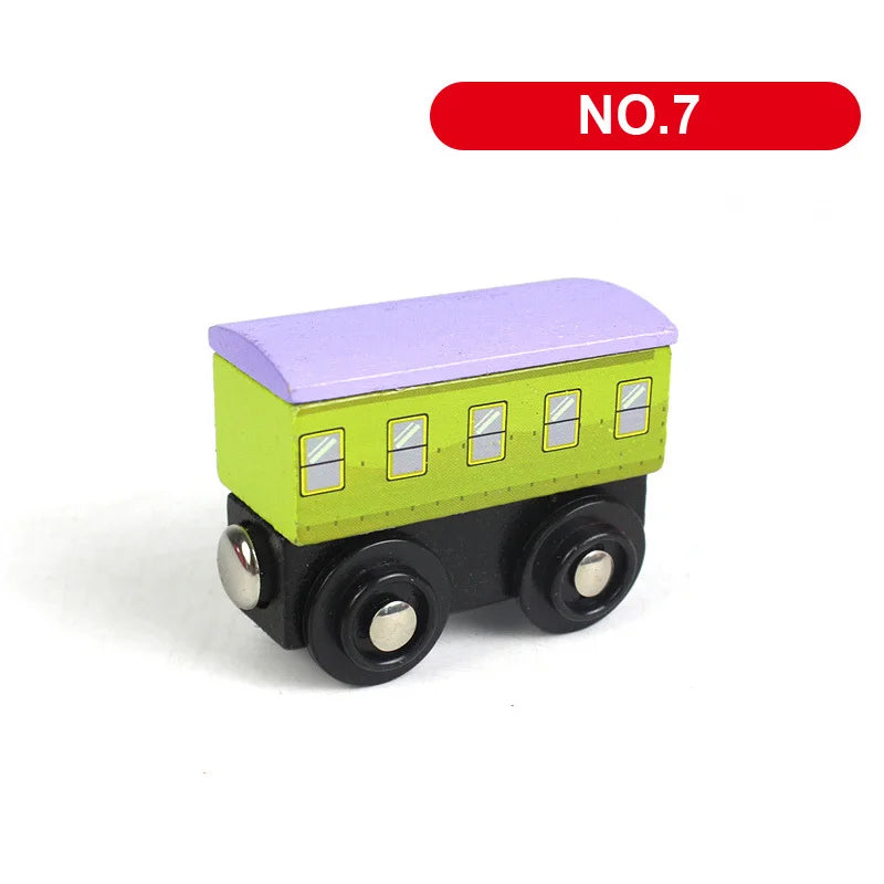 Wooden Train Track Car Magnetic Train-Supertoymart