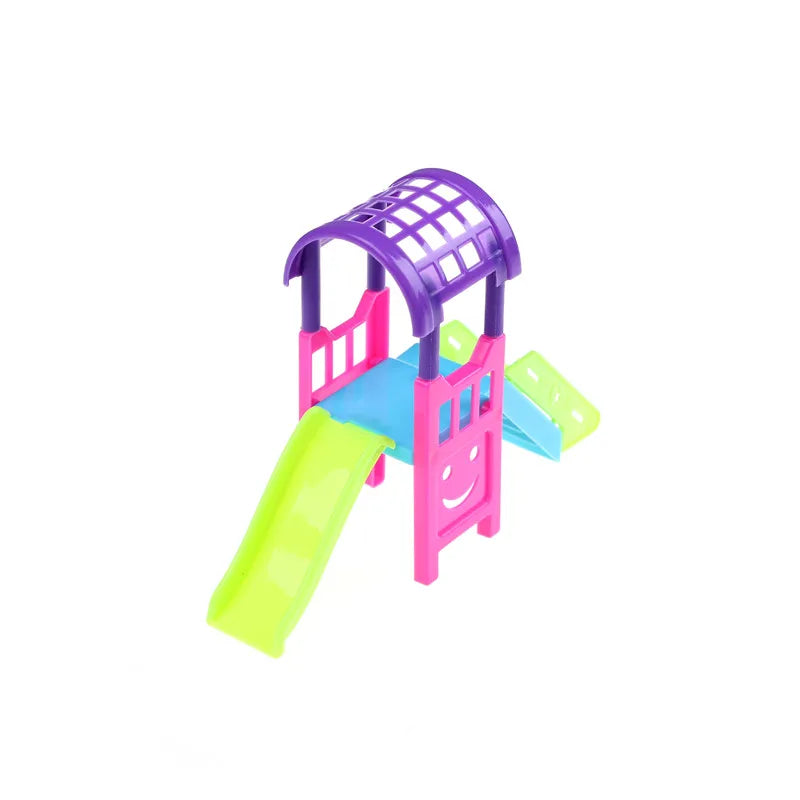 1 Set Girl Play House Doll Amusement Park For 10CM Doll Slide Amusement Park Slide Swing Accessories Doll Toy Accessories