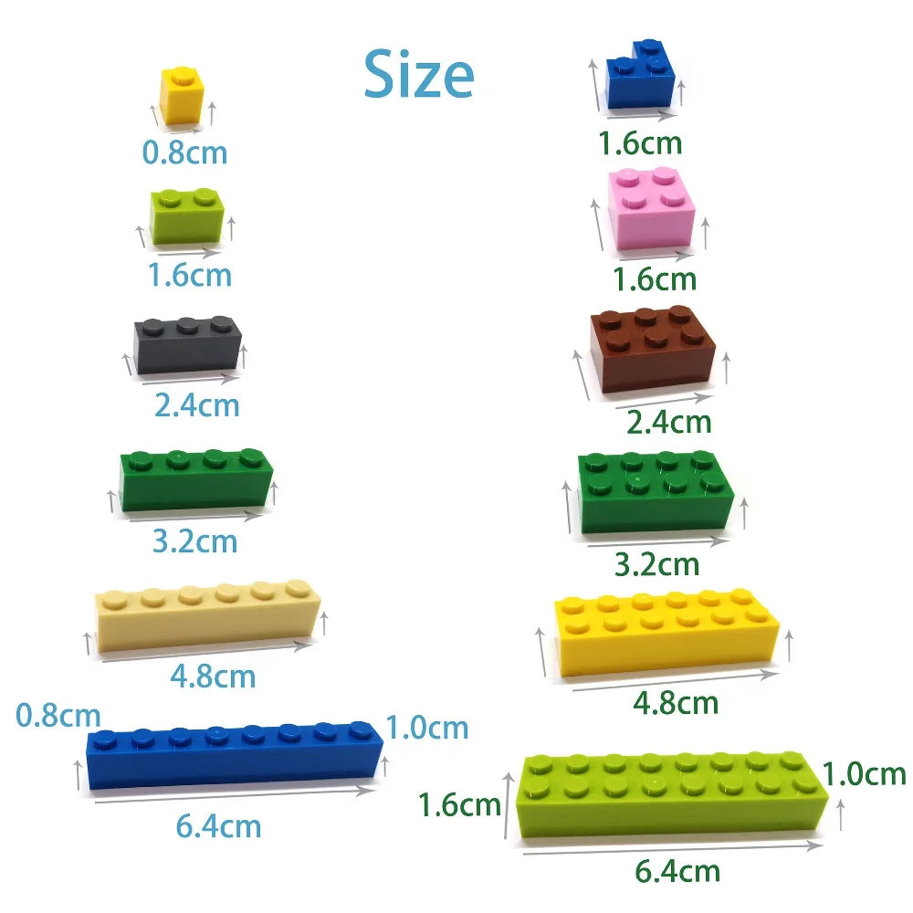 40pcs DIY Building Blocks Slope 2x4 Thick Figure Bricks Educational Creative Compatible With 3037 Toys for Children Size