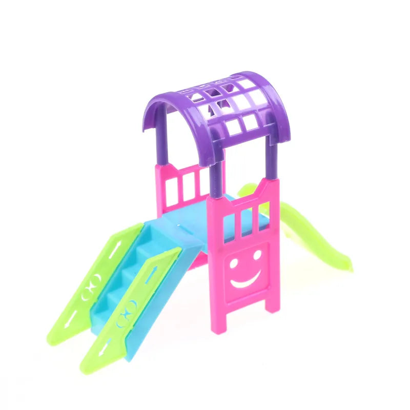 1 Set Girl Play House Doll Amusement Park For 10CM Doll Slide Amusement Park Slide Swing Accessories Doll Toy Accessories