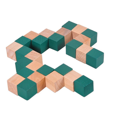 IQ Puzzle Wooden Dragon Tail Magic Cube Style Puzzle Toy Adult Children Intelligence Brain Teaser 3D Shapes Jigsaw Puzzle Toys