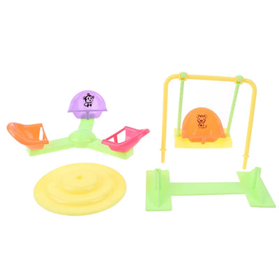 Girl Play House Doll Amusement Park Doll Swing Toy Accessories For Doll Slide Amusement Park Slide Swing Accessories