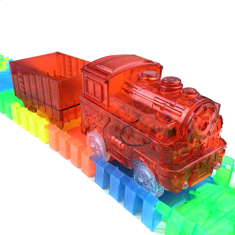 CarsTrack Train Replacement Only, Multi-Color Light Up Flashing LED Glow in The Dark Trains-Supertoymart