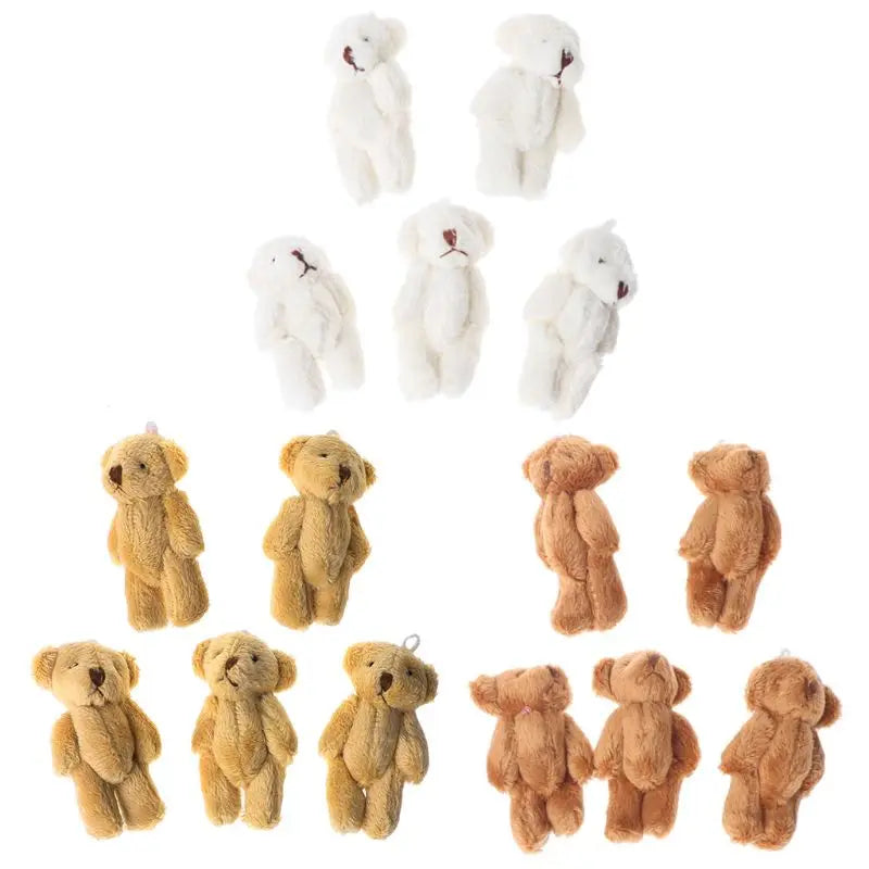 5PCS Kawaii Small Bears Plush Soft Toys Pearl Velvet Dolls Gifts Mini Teddy Bear MAY7-A