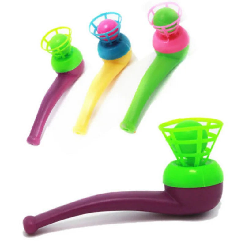 1Pcs New Cute Little Toy Tobacco Pipe Blowing Ball Nostalgia Suspended Ball Classic Childhood Toys Educational Toys For Children