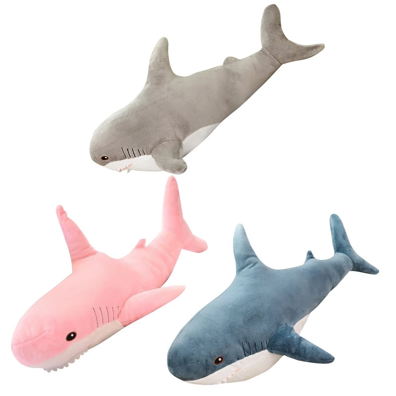 Giant Shark Plush Toy Soft Stuffed Funny Animal Reading Pillow for Birthday Gifts Cushion Doll Gift For Children Baby Toy