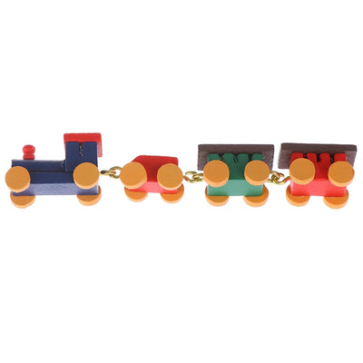 Dollhouse Miniature Cute Wooden Train Doll House Decor Active Toys -Supertoymart