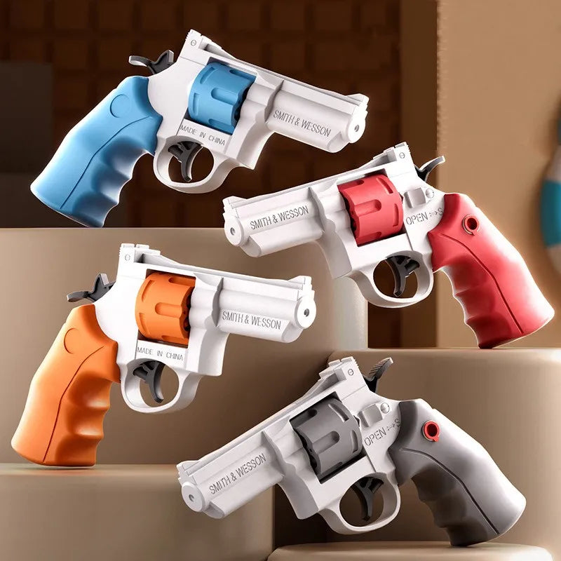 ZP5 Revolver Water Gun Mini Manual Pistol Outdoor Beach Toy Mechanical Continuous Fire Water Gun for Kids