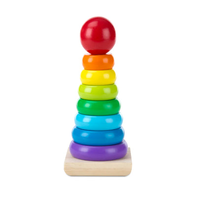 Children's Best Montessori Rainbow Wooden Ring Toys- Super Toy Mart