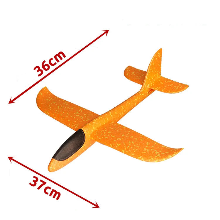 37CM Foam Plane Glider Hand Throw Airplane Light Inertial EPP Bubble Planes Outdoor Launch Kids Toys for Children Boys Gift