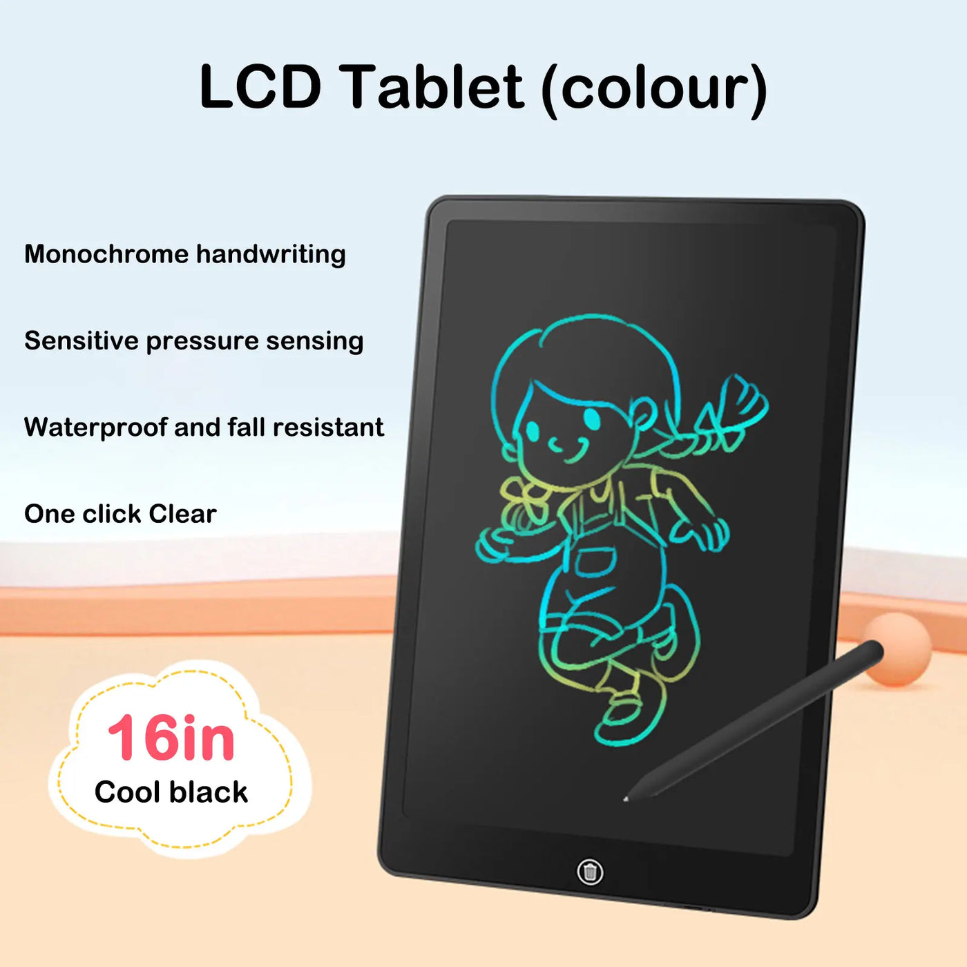 Lcd Color Writing Board Writing Tablet For Kids -Supertoymart