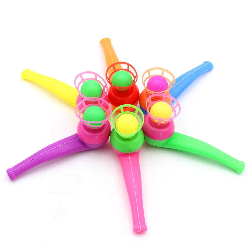 1/2/5pcs Suspended Magic Blowing Pipe Floating Ball Children Balance Training Floating Blowing Ball Plastic Balls Toy for kids