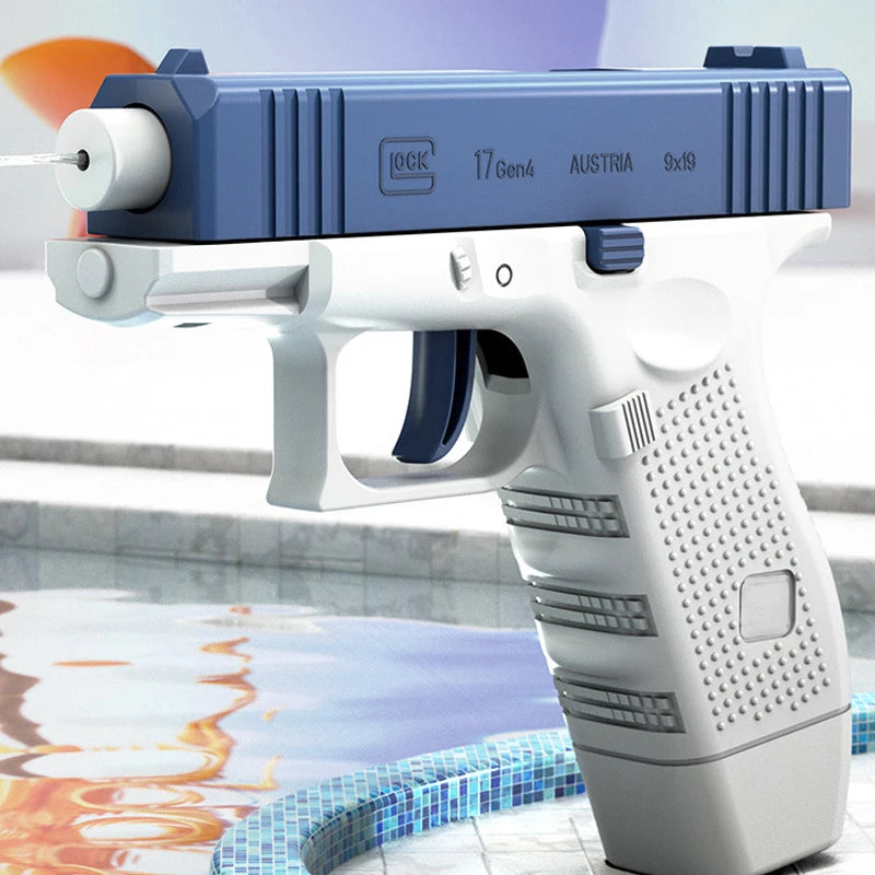 Summer Mini Manual Water Gun Toy Glock Pistol Unharmful Non Electric Water Spray Toy Outdoor Swimming Pool Beach for Kids Adult