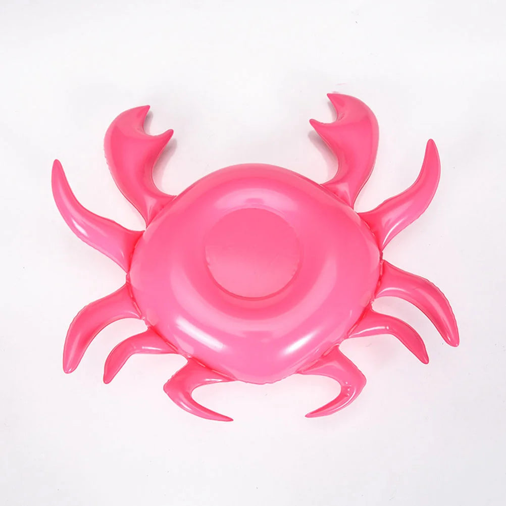 3 PCS Pool Party Decor Fun Accessory Crab Drink Holder Cup Holders Inflatable Accessories Floating