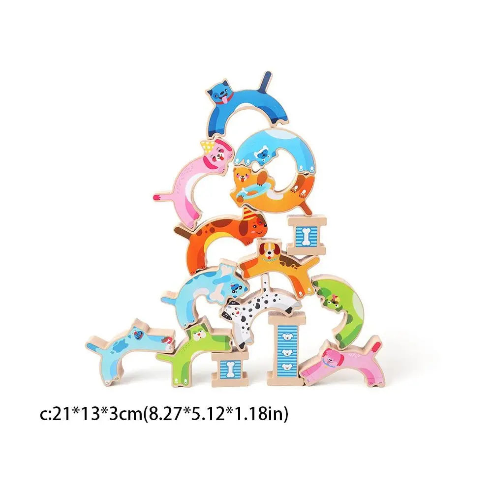 Hercules Dinosaur Stacking High Balance Building Blocks Toy Kids family Interactive Board Game Children Wooden Educational Toys