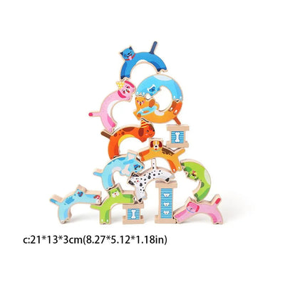 Hercules Dinosaur Stacking High Balance Building Blocks Toy Kids family Interactive Board Game Children Wooden Educational Toys