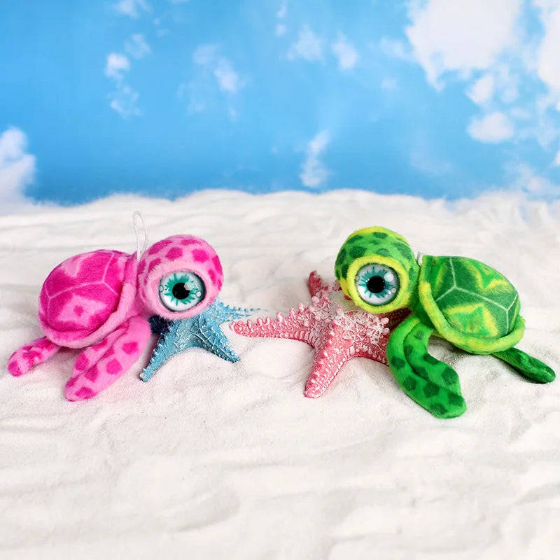 15cm Cute Simulation Tortoise Plush Toys Baby Sleeping Pillow Soft Cartoon Animal Tortoise Stuffed Doll Window Pendant Doll Gift