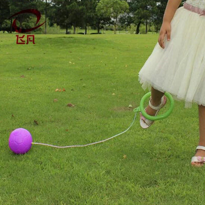 2pcs random color Bounce ball Kids outdoor single leg swing Classical skip jump ball interaction playground balance training toy