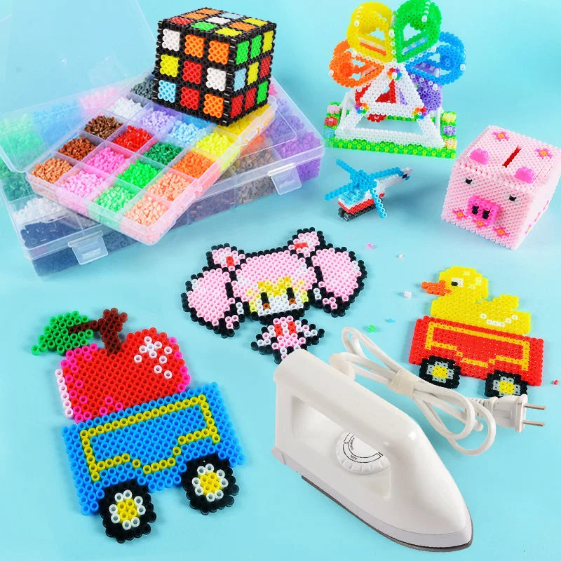 72/48 Colors 5mm /2.6mm Set Iron Melting Beads Pixel Art Puzzle for Kids Hama Beads Diy 3D Puzzles Handmade Gift Fuse Beads Toy