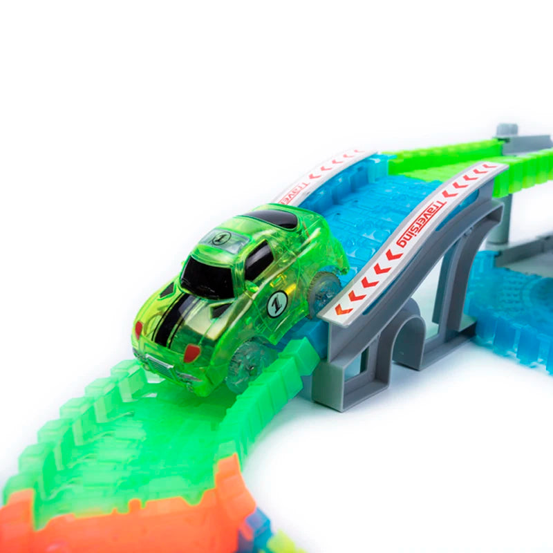 Racing Track Cars with Colored Lights - Creative Gifts for Kids-Supertoymart