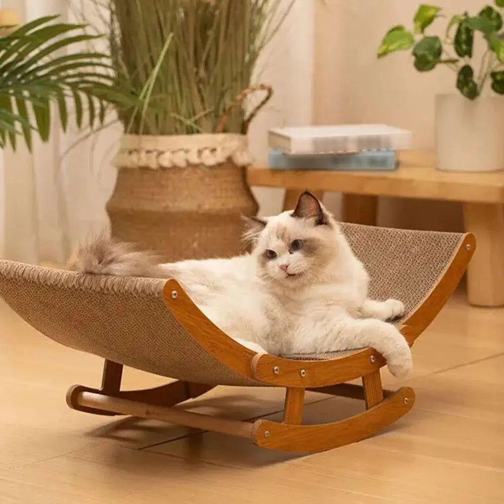 Cat Scratching Board Rocking Bed High Quality Corrugated Paper Four Seasons Use Cat Entertaining Claw Grinding Toy