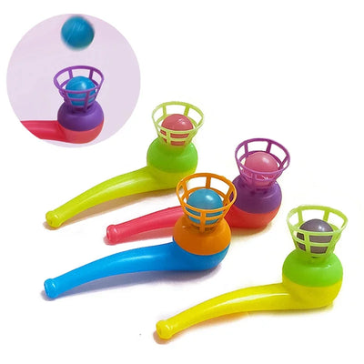 2Pcs Plastic Pipe Blowing Ball Toys For Kids Outdoor Sports Games Balance Training Learning Toys Children Funny Gifts