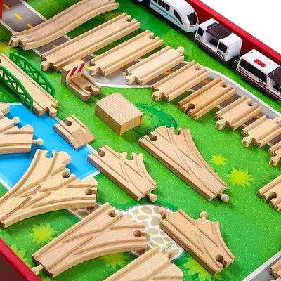 Wooden Track Railway Toys All Kinds Beech Wooden Train Track Accessories Fit for Biro Wooden Tracks Educational Toys for Kids