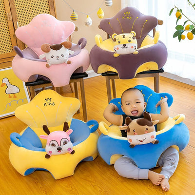 Baby Sofa Support Seat Cover Plush Chair Learn To Sit Comfortable Cartoon Toddler Nest Puff Wash No Stuffing Cradle