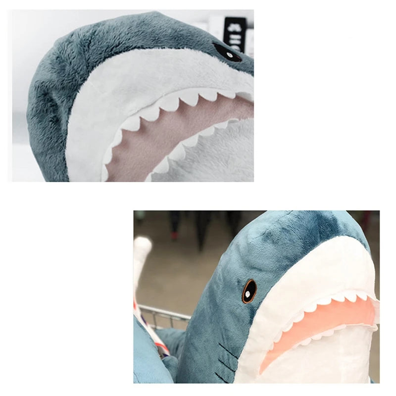 Giant Shark Plush Toy Soft Stuffed Funny Animal Reading Pillow for Birthday Gifts Cushion Doll Gift For Children Baby Toy