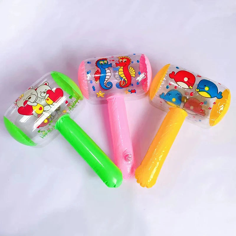 Inflatable Hammer With Bells Air Hammer Baby Kids Toys Party Favors Inflatable Toy Pool Beach Party Toy Random Color