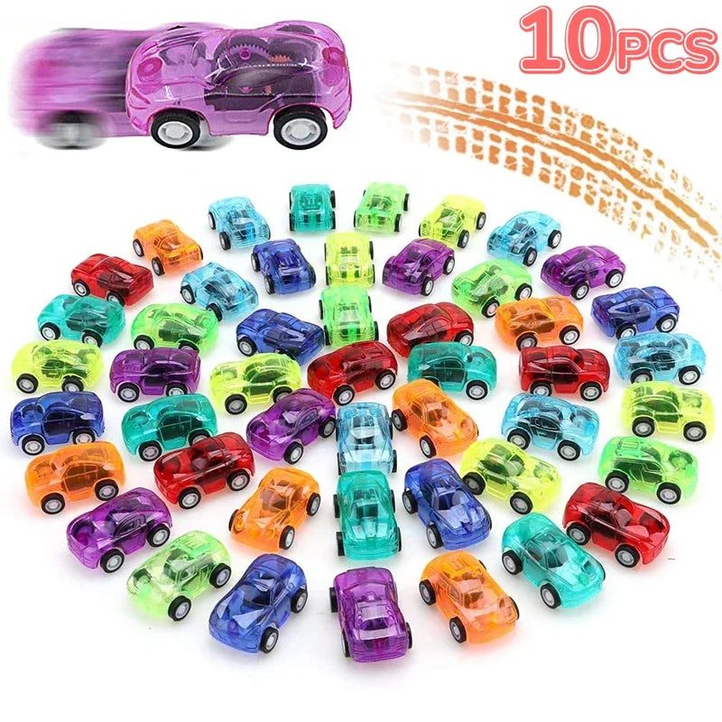  Transparent Mini Pull Back Car Plastic Toys Kids's Toys-Supertoymart