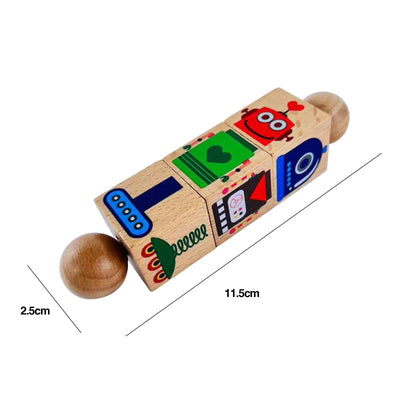 DIY Material Wooden Busy Board  Rotating Blocks Busy Board Parts For Plane Travel Toys Enhance Children Creative Imagination